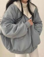 Lucyever Two-Sided Wear Fleece Warm Jacket Women