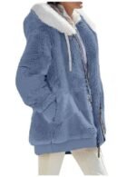 Blue women full zip fleece jacket